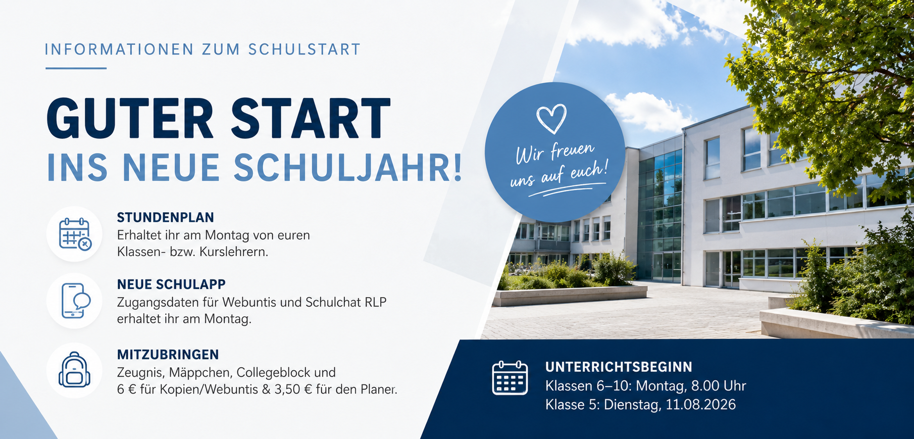 Update: Informationen zum Schulstart
