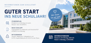 Update: Informationen zum Schulstart